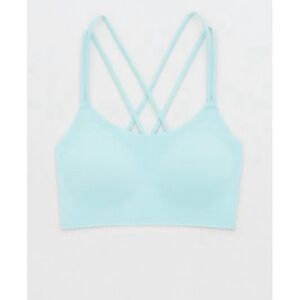 Light Blue Strappy Sports Bra